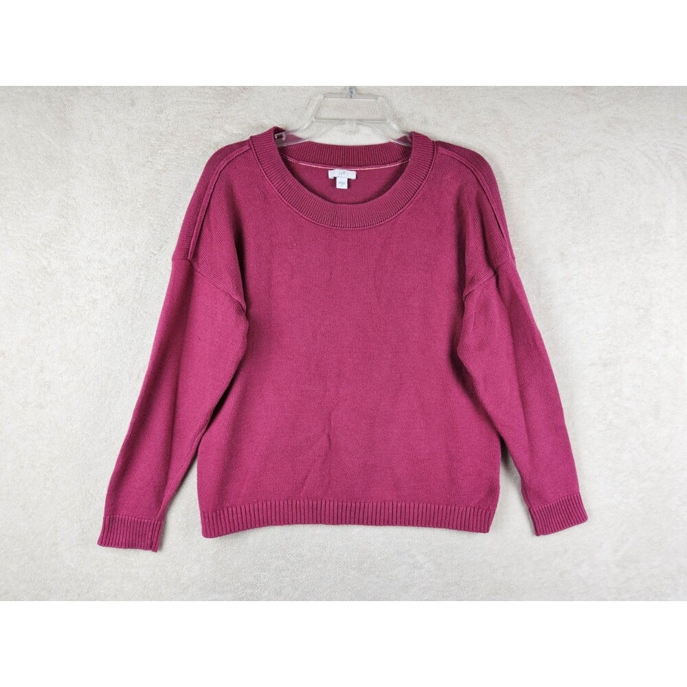 J Jill Women’s Long Sleeve Cotton Blend Cropped Sweater Size XS